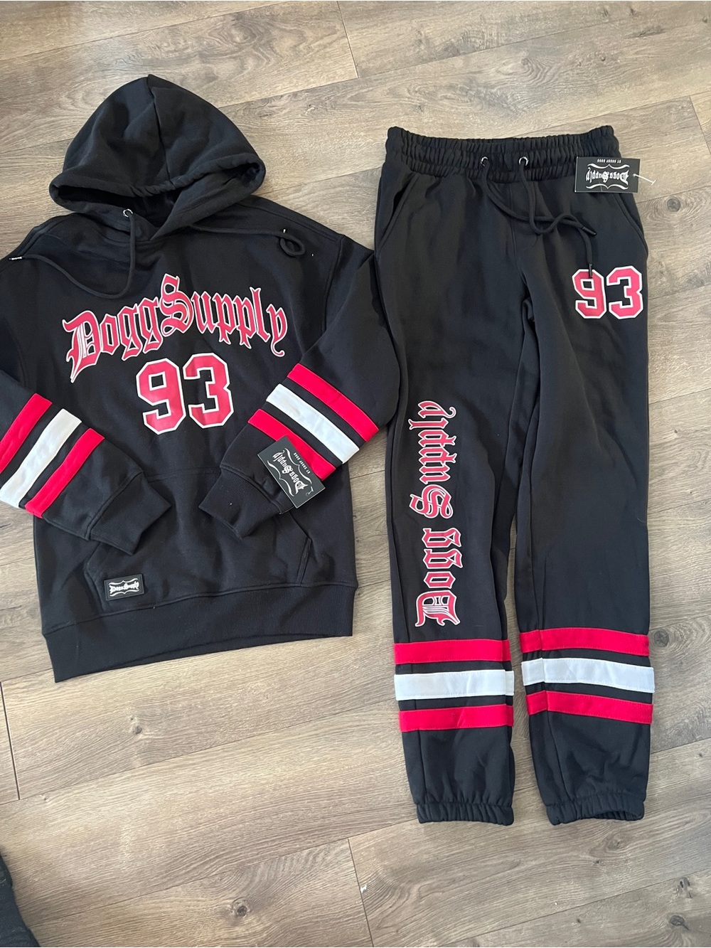 Dogg Supply Varsity Los Angeles Hoodie & Sweatpants Size Small New